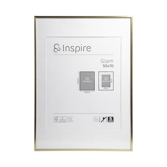 Inspire  glam frame brass 50x70cm 