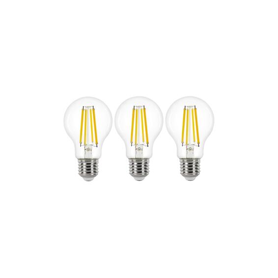NEW23-SETOF3 LED FIL CLEAR A60 E27 WW