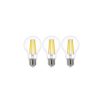 NEW23-SETOF3 LED FIL CLEAR A60 E27 WW
