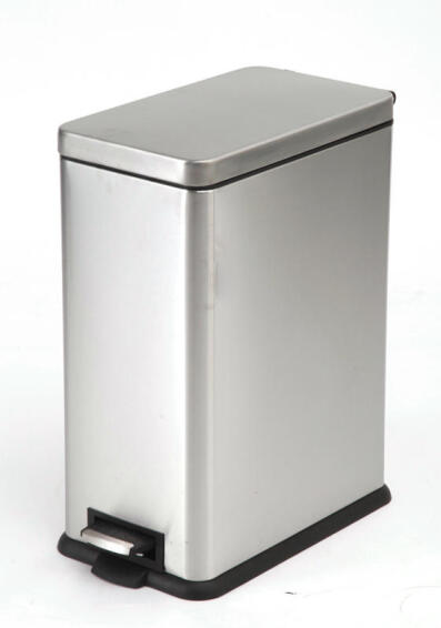 Kitchen Pedal Dustbin Square Stainless Steel 40 Liters