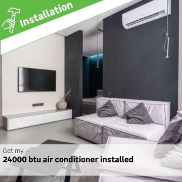 Air conditioner: 24000 btu unit installation fee