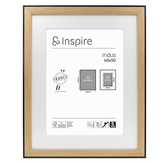 Inspire industriel frame oak 40x50cm