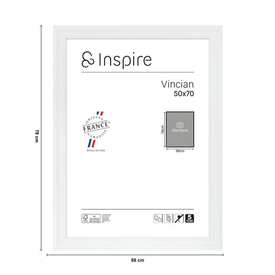 Inspire vincian frame white 50x70cm