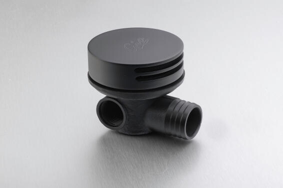 Bath Overflow and inlet Spout Round GIO Matt Black