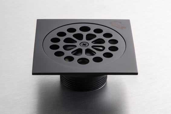 GIO Square Shower Trap Matt Black