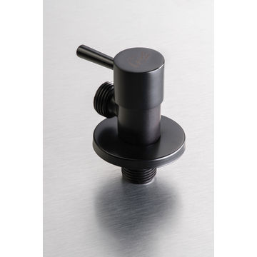 GIO Quarter Turn Angle Valve Round Matt Black