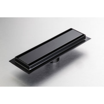 Shower Channel Solid 250mm Matt Black