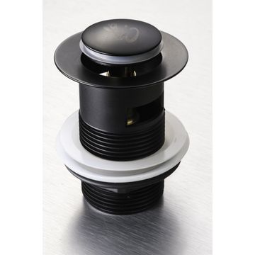 Pop up Basin waste slotted Long Matt Black