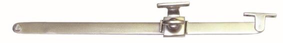 Window sliding open/in stay satin nickel euro brass