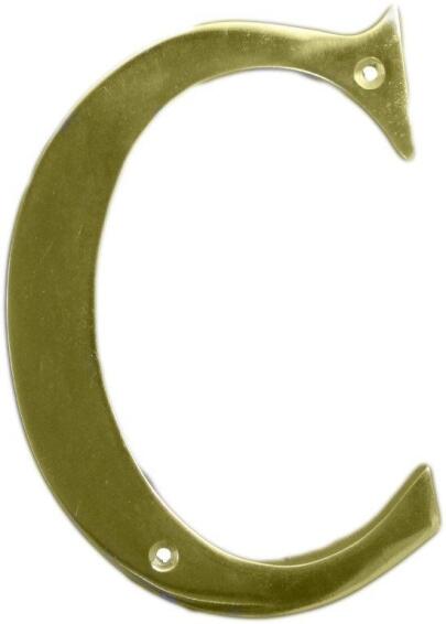 Letter C brass sign eurobrass 75mm