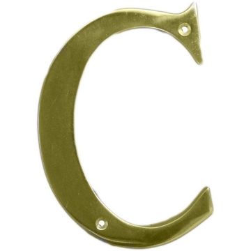 Letter C brass sign eurobrass 75mm