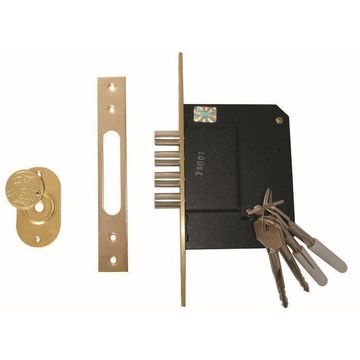 Deadlock 4-pin nickel plated euro brass