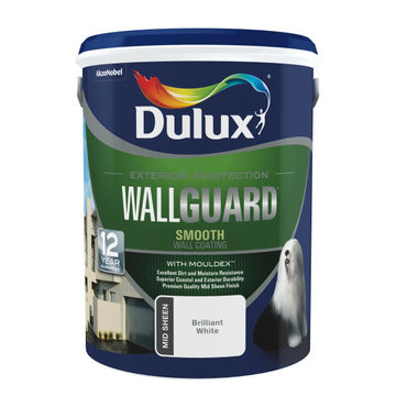 Paint exterior suede mid-sheen DULUX WALLGUARD Chalkstone 5L,