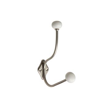 Spaceo audrey double hook nickel h177mmxd120mmxw40mm