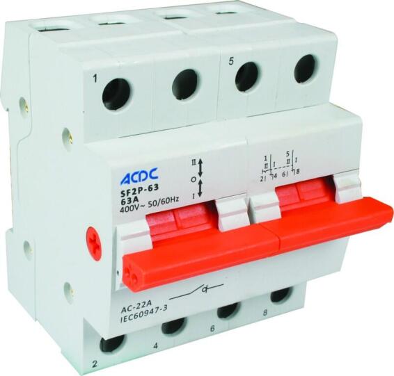 Changeover Switch Din 2P 63A 