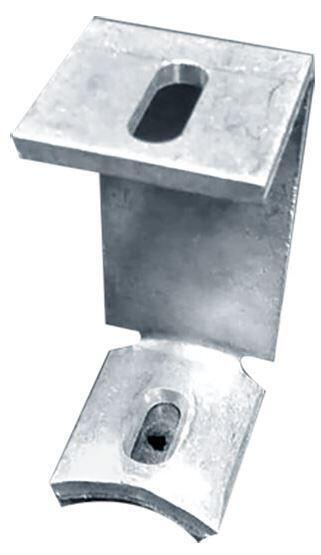 High C-Bracket Galvanised For Corrugated Roof Mounting