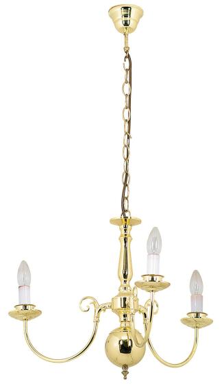 chandelier light flemmish 3 lite brass