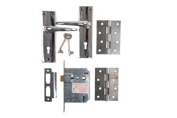 Door lockset with butt hinges 2 lever L&B security