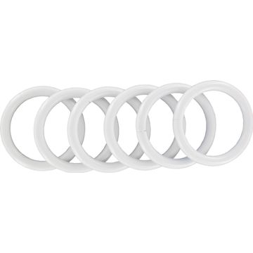 Curtain Rod Rings White + 6IB