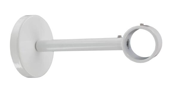 Curtain Rod Brackets + 2IB No Drill 28mm Diam White 108-160cm