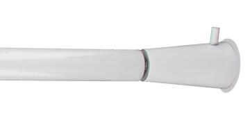 Curtain Rod + IB Extendable No Drill 20mm Diam White 57-87cm