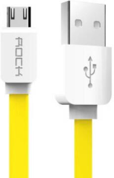 Usb micro flat cable usb 2.0 yellow 1 meter