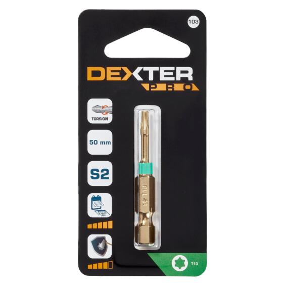 1 Torsion Bit T10 50Mm Dexter Pro