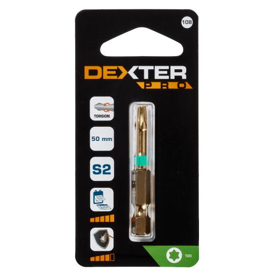 1 Torsion Bit T20 50Mm Dexter Pro