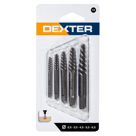 Set Of 5 Bolt Remover Dexter 2,5-6,5 50-85Mm