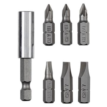 Set Of 6 Bits 25Mm Pz1 2Ph1 Sl5 2Sl7+Bit Holder