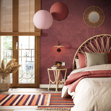 PENDANT LAMP PAPER SHADE D40CM PINK GEISHA