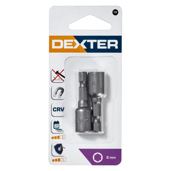 Set Of 2 Dexter Nuts 8Mm 45Mm