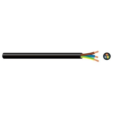 Cabtyre cable 2x2.5mm + earth black 100m