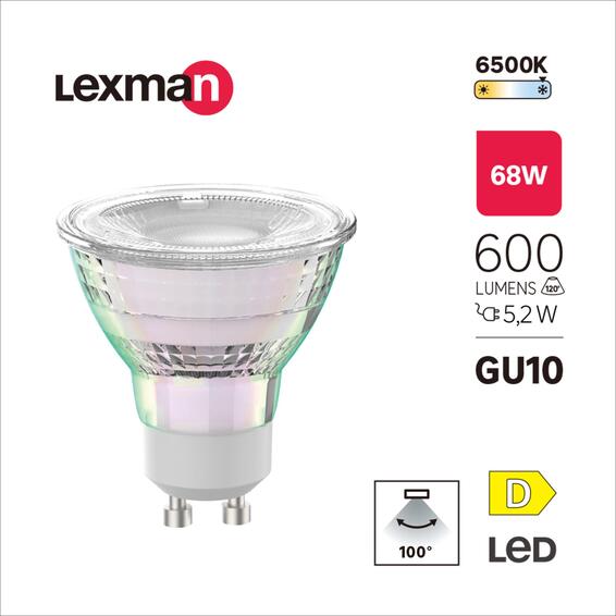 Lexman  light bulb glass lens gu10 cool daylight