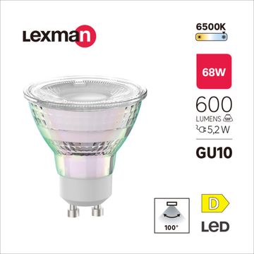 Lexman  light bulb glass lens gu10 cool daylight
