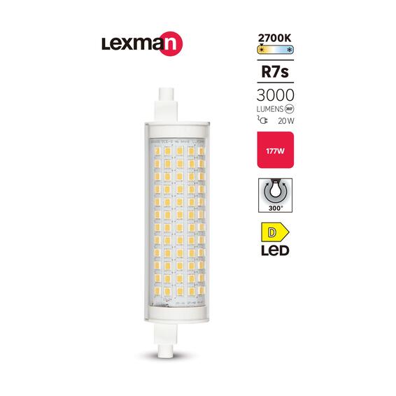 Lexman new23-led light bulb r7s j118 20w warm white
