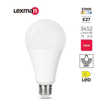 Lexman led light bulb a80 e27 25w warm white