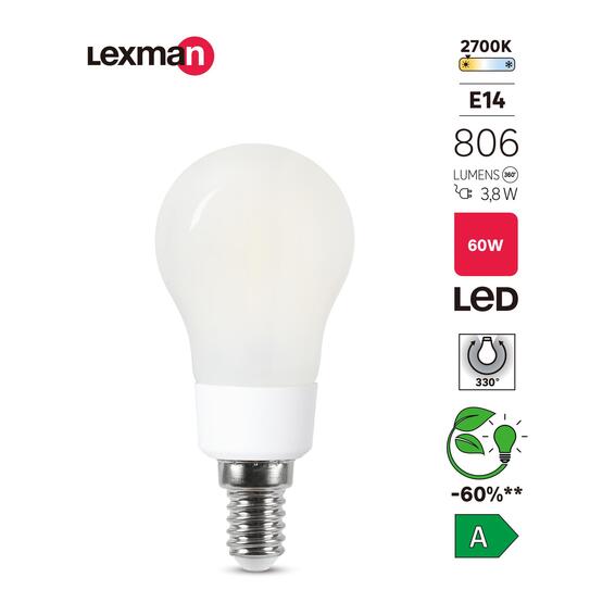 NEW23-LED FIL BULB MILKYP45 E14 WW