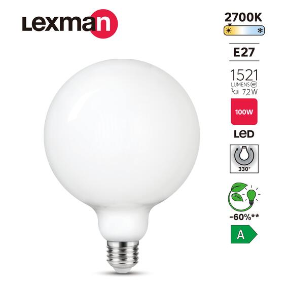 NEW23-LED G125 MILKY E27 11W 1521LM WW
