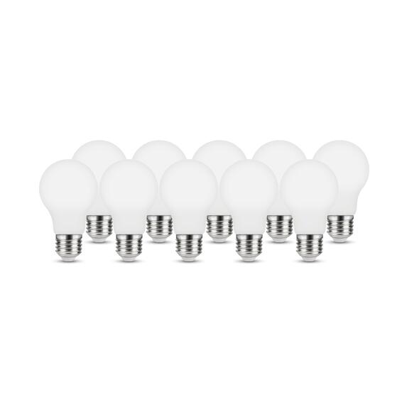Lexman set of 10 filament light bulb  A60milky E27 11.2w warm white