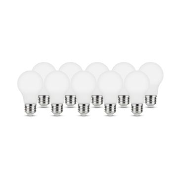 Lexman set of 10 filament light bulb  A60milky E27 11.2w warm white