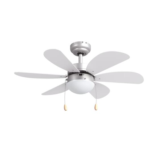 C.FAN 76CM E27X1 SILV+WOOD WHT TENERIFE