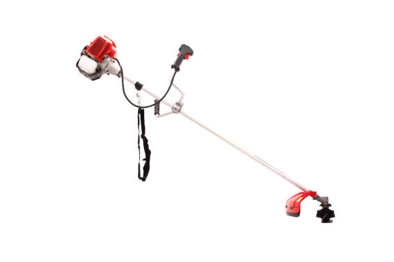 52cc Brush Cutter, with Blade and Nylon Head, Harness and Mixing Bottle,  Red Rhino