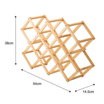 Delinia Wine Rack Bamboo W55.5Xd14.5Xh38Cm