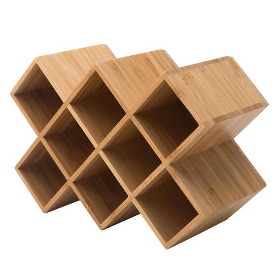 Delinia Spice Rack Bamboo For 8 Spice Jars W24 X D10 X H16.2Cm