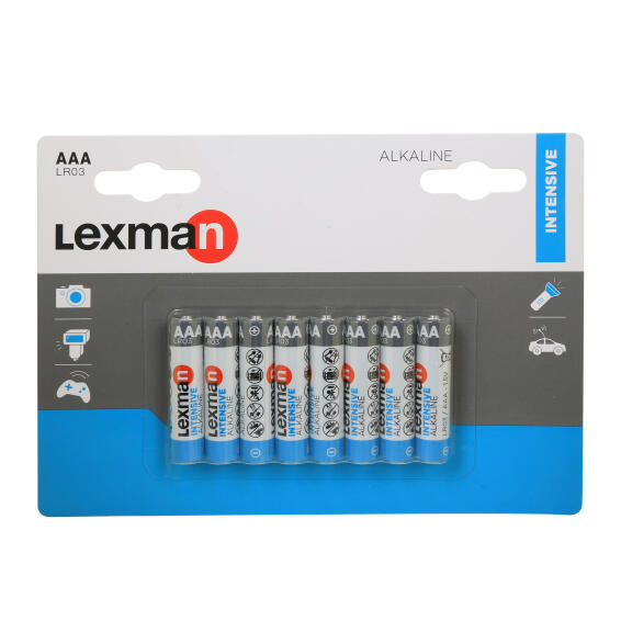 Battery AAA LEXMAN LR03 alkaline 8 pack