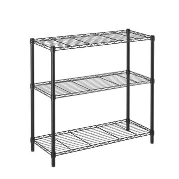 3 Tier Chrome Shelf Spaceo 90X35X90 Blk