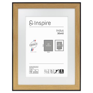 Inspire industriel frame oak 30x40cm