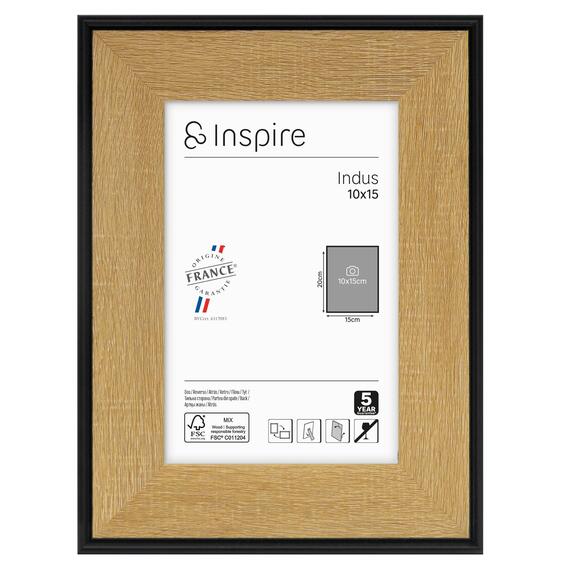 Inspire industriel frame oak 10x15cm