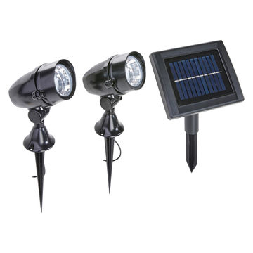 garden spike 2 piece black led spotlight solar light inspire